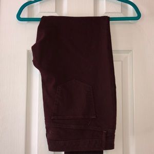Burgundy Jeans